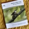 Native Plant List for Breeding Birds booklet.